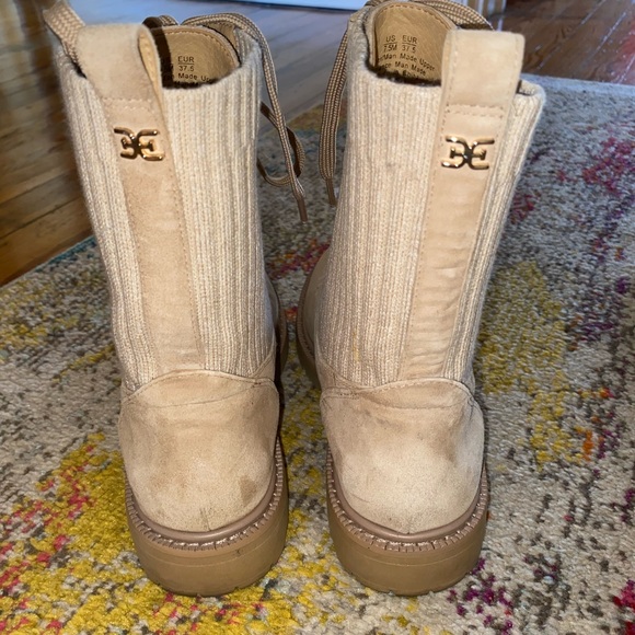 SAM EDELMAN
Lydell Lug Sole Leather & Knit Combat Boots size 7.5 - Picture 3 of 5